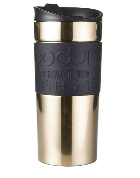 BODUM 12 oz Travel Mug in Gold